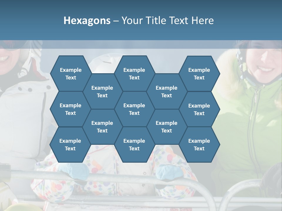 Family At The Ski Resort PowerPoint Template