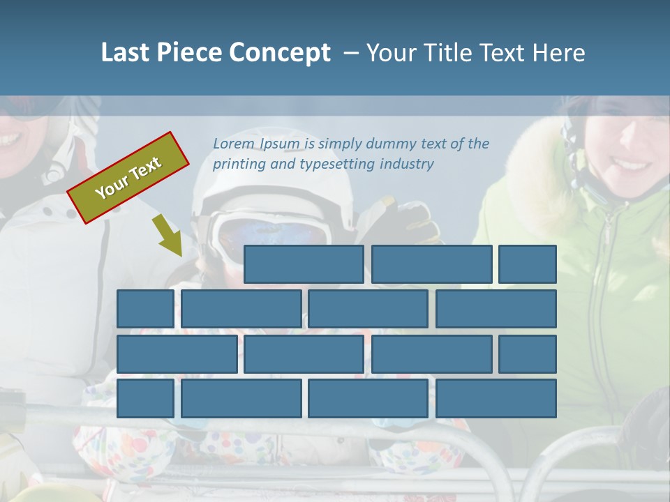 Family At The Ski Resort PowerPoint Template