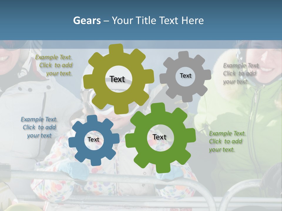 Family At The Ski Resort PowerPoint Template