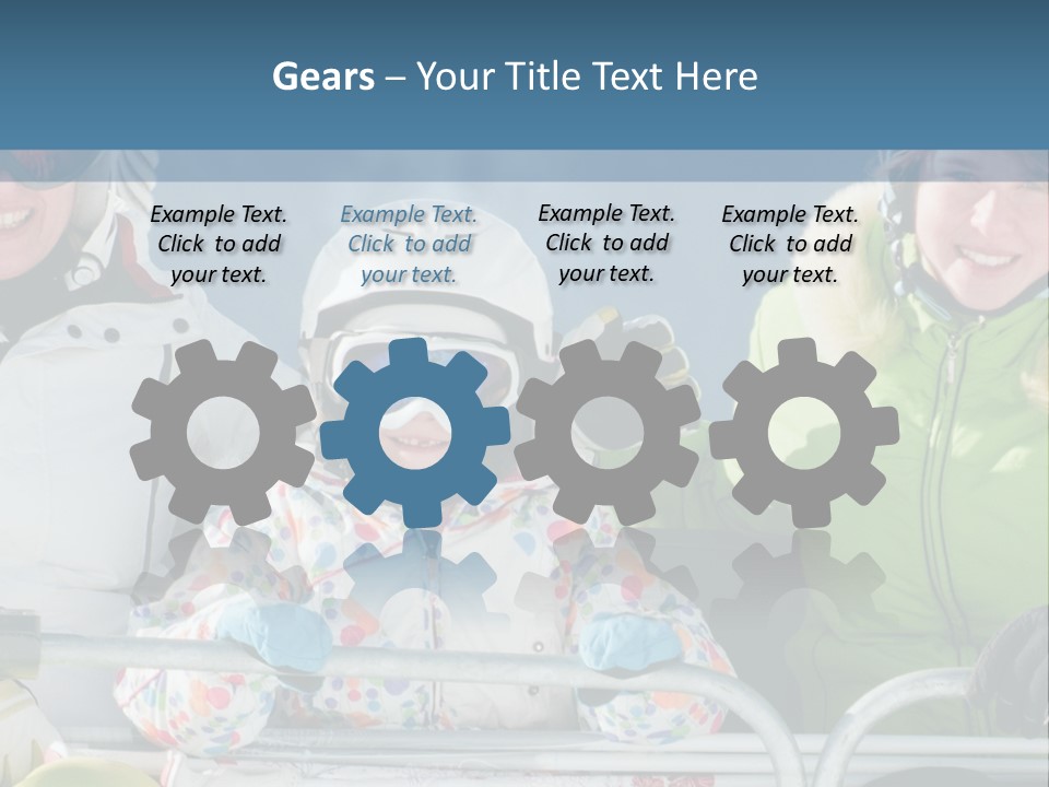 Family At The Ski Resort PowerPoint Template