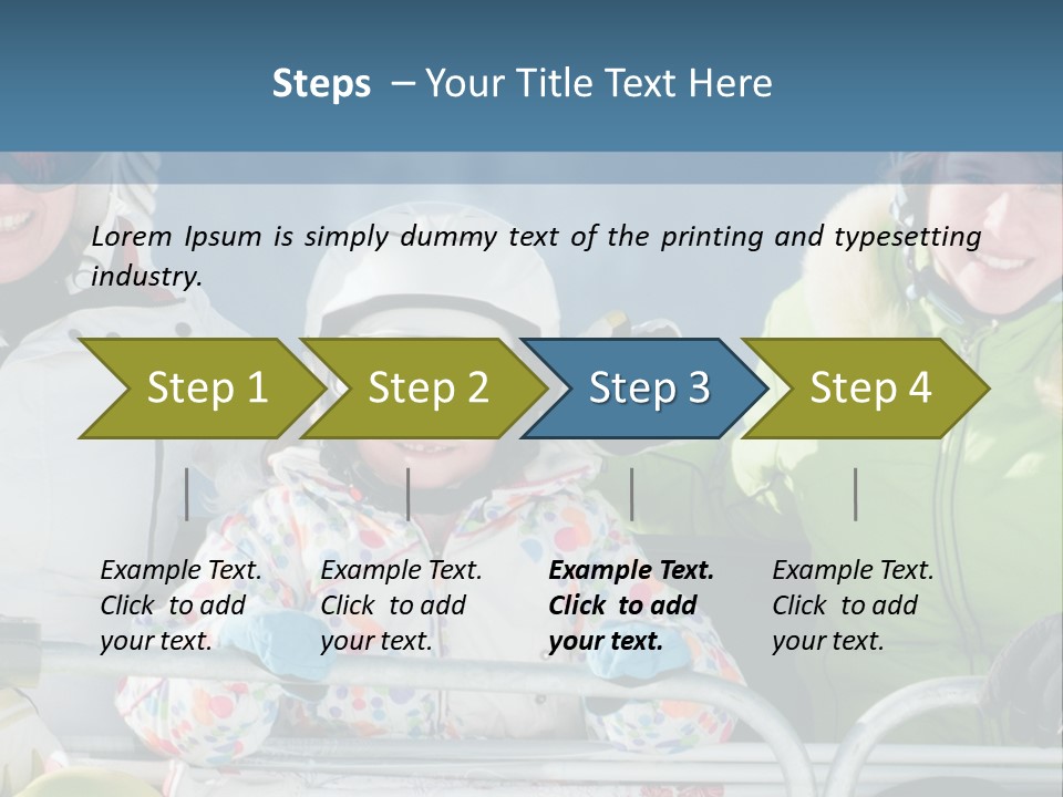 Family At The Ski Resort PowerPoint Template
