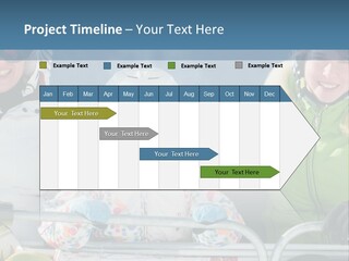 Family At The Ski Resort PowerPoint Template