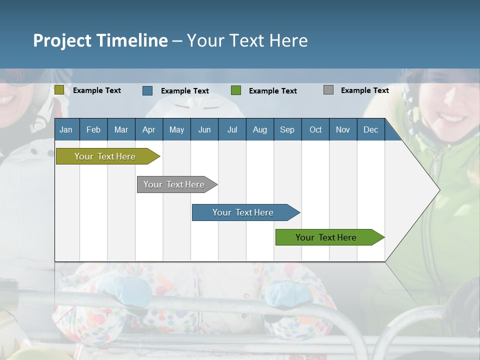 Family At The Ski Resort PowerPoint Template