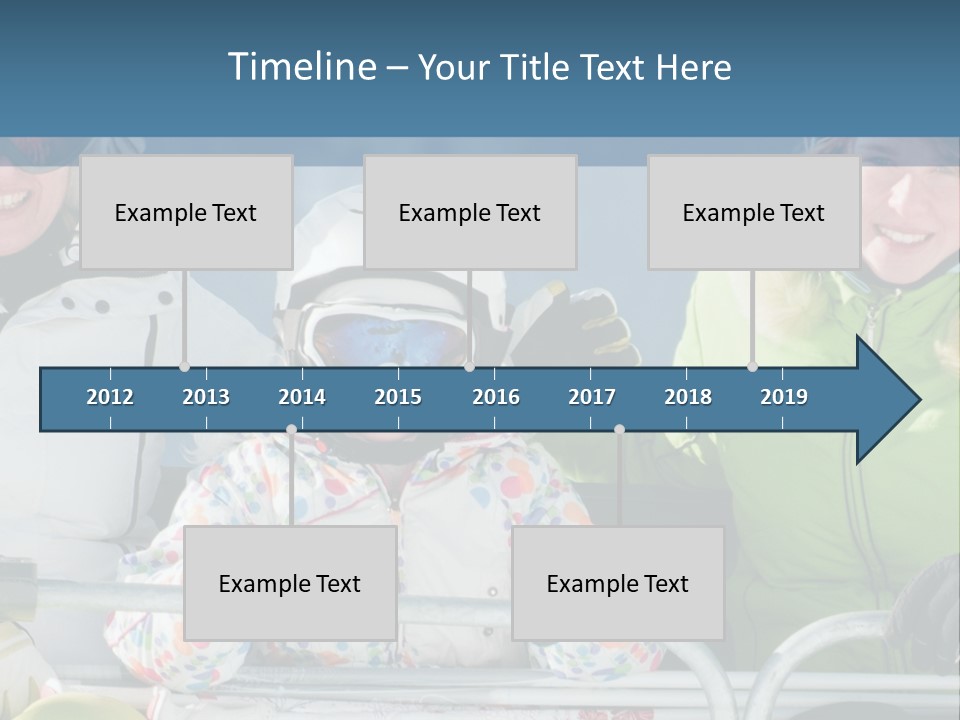 Family At The Ski Resort PowerPoint Template