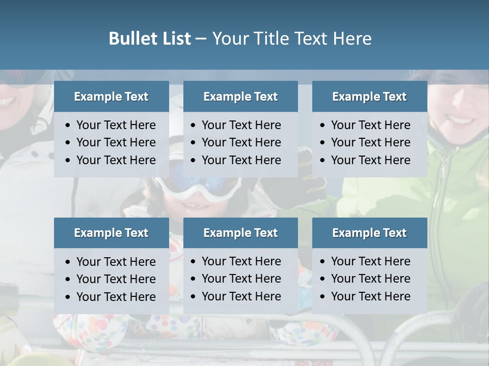 Family At The Ski Resort PowerPoint Template