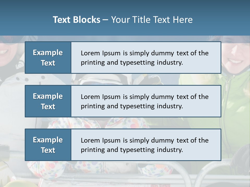 Family At The Ski Resort PowerPoint Template