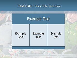 Family At The Ski Resort PowerPoint Template