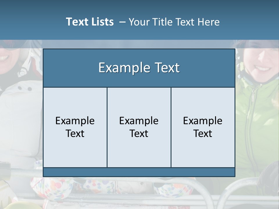 Family At The Ski Resort PowerPoint Template
