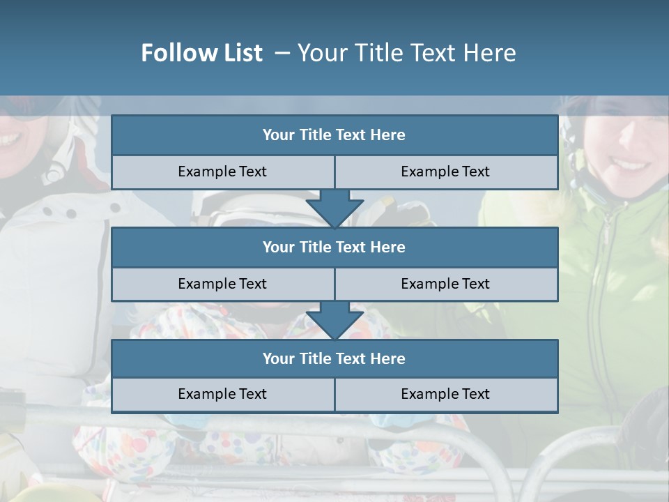 Family At The Ski Resort PowerPoint Template