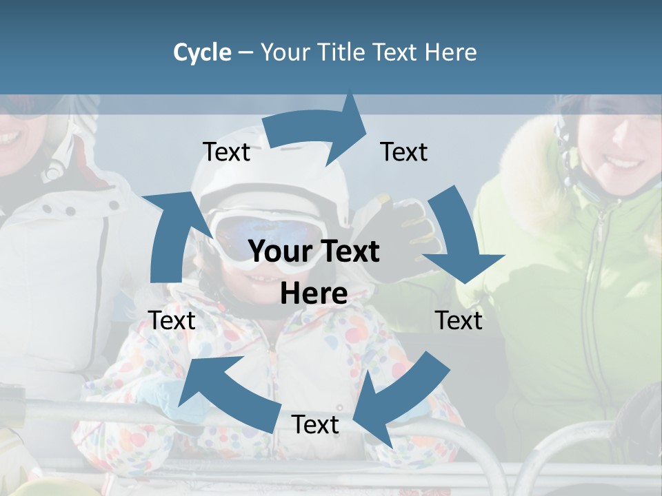 Family At The Ski Resort PowerPoint Template