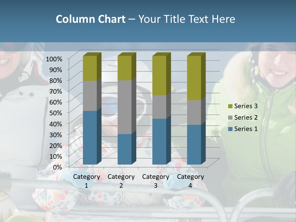 Family At The Ski Resort PowerPoint Template