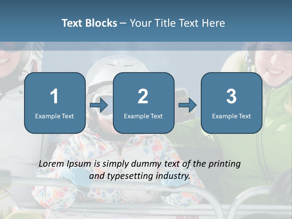 Family At The Ski Resort PowerPoint Template