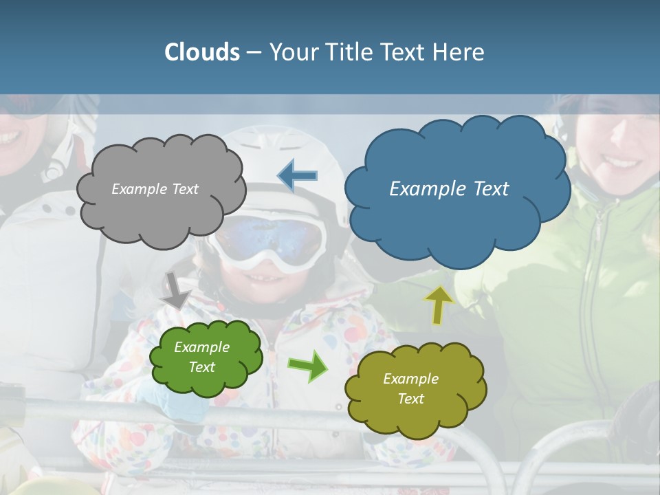 Family At The Ski Resort PowerPoint Template