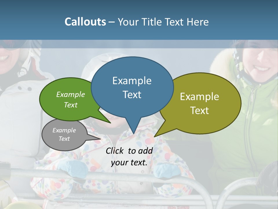 Family At The Ski Resort PowerPoint Template