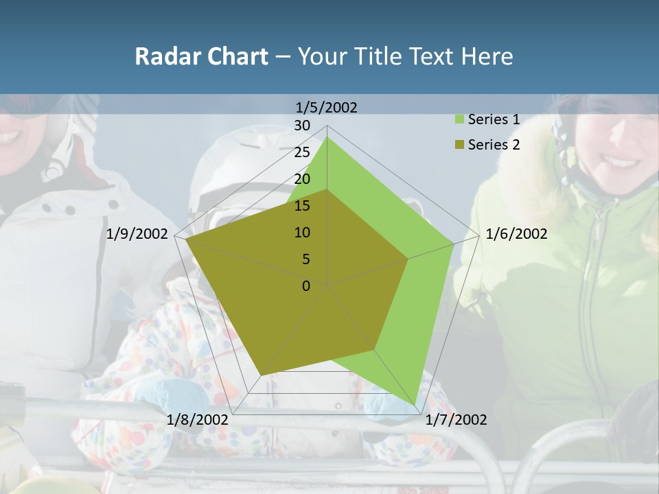 Family At The Ski Resort PowerPoint Template