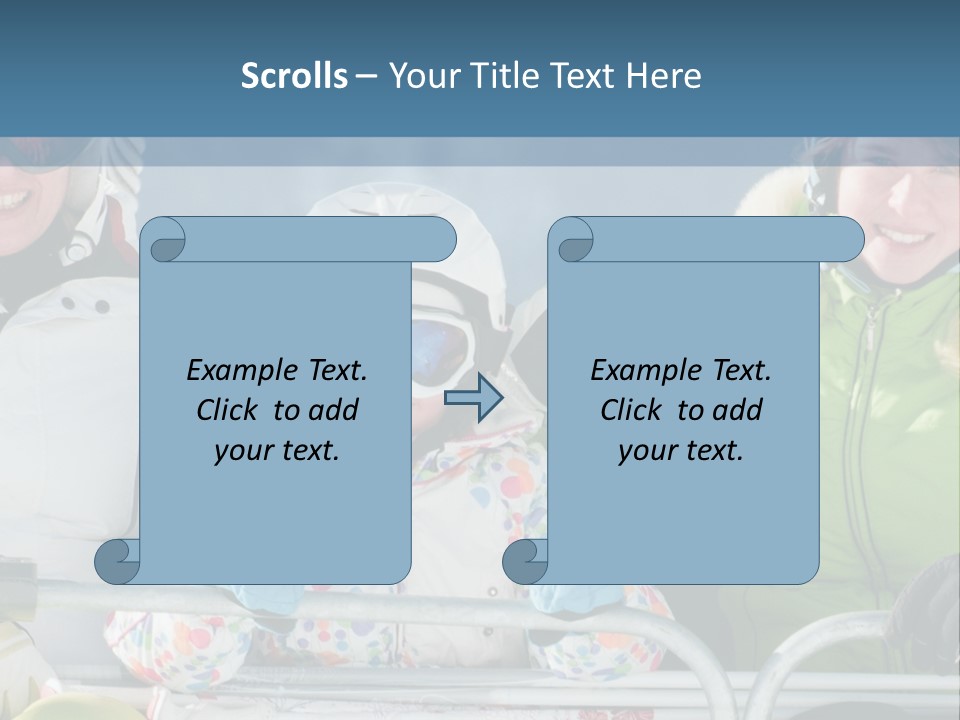 Family At The Ski Resort PowerPoint Template