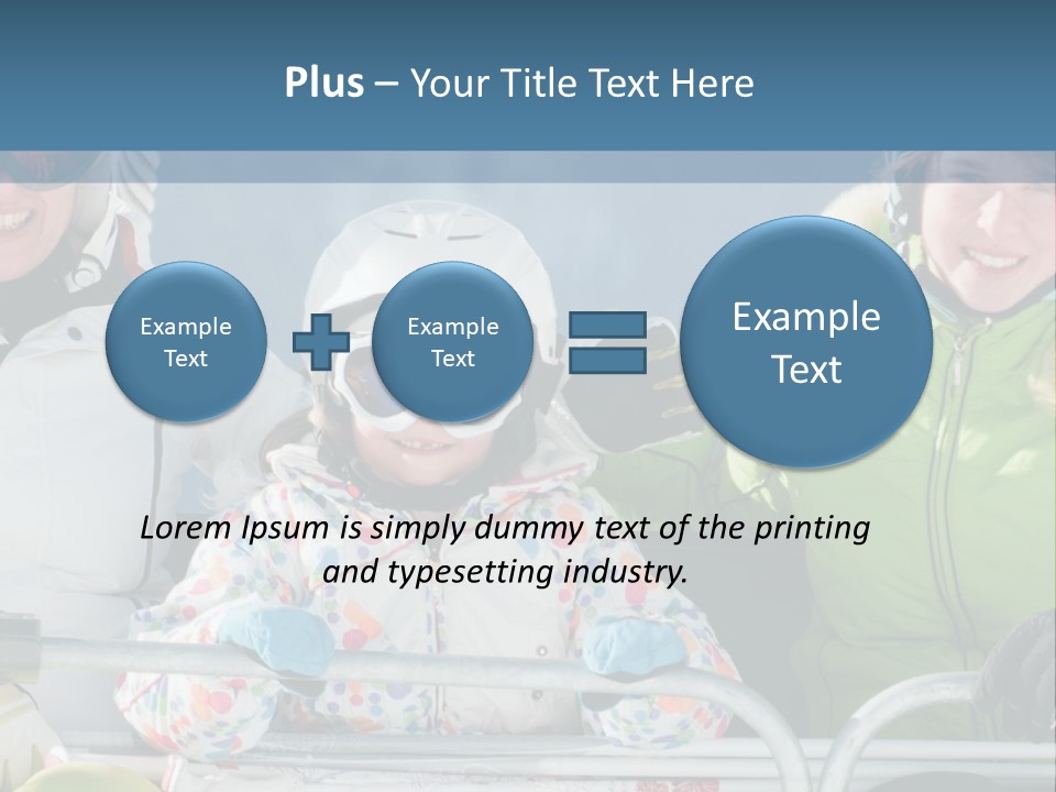 Family At The Ski Resort PowerPoint Template