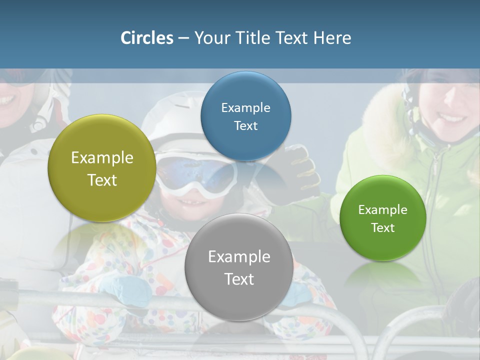 Family At The Ski Resort PowerPoint Template