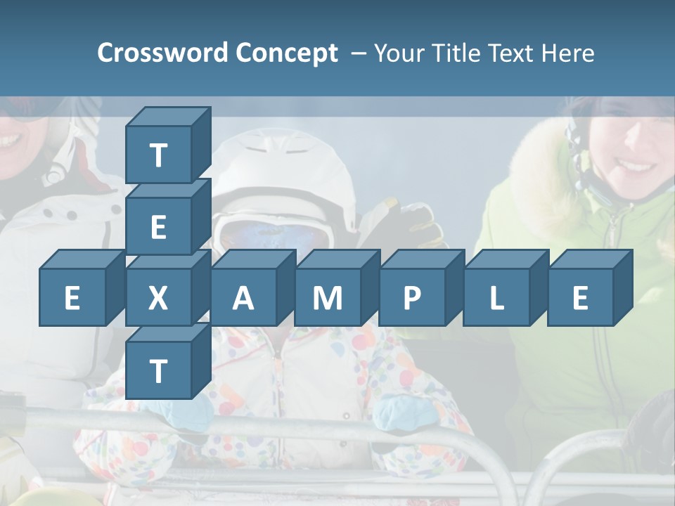 Family At The Ski Resort PowerPoint Template