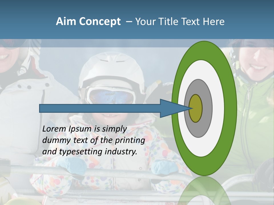 Family At The Ski Resort PowerPoint Template