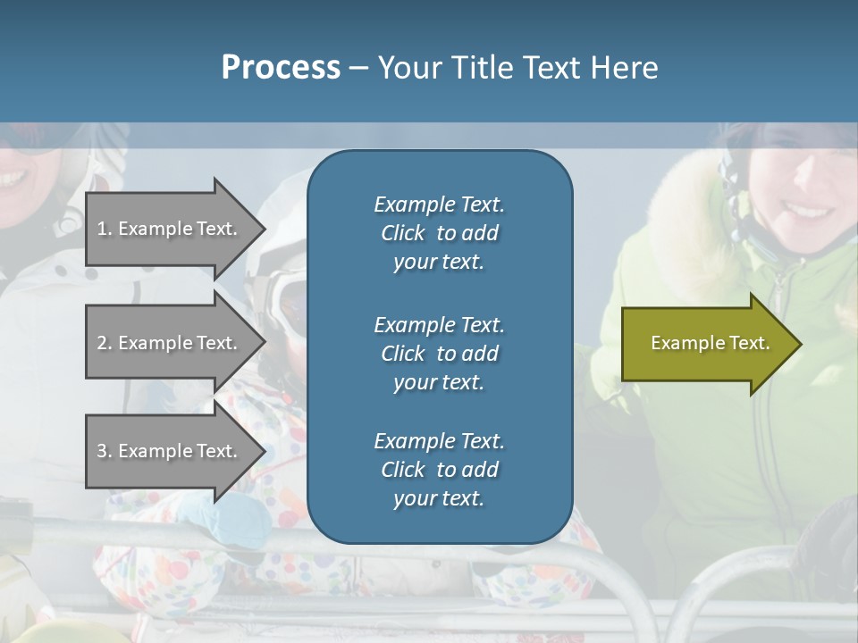 Family At The Ski Resort PowerPoint Template