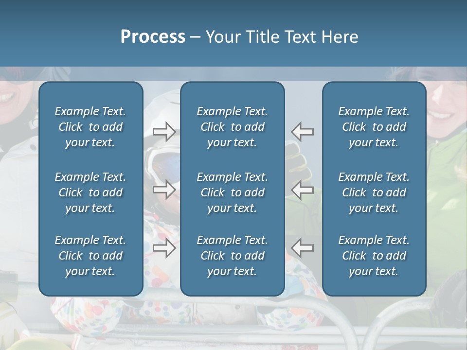 Family At The Ski Resort PowerPoint Template