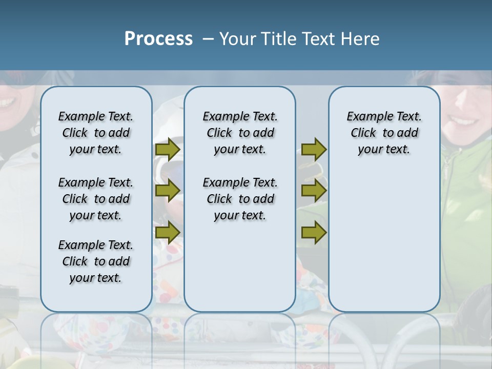Family At The Ski Resort PowerPoint Template