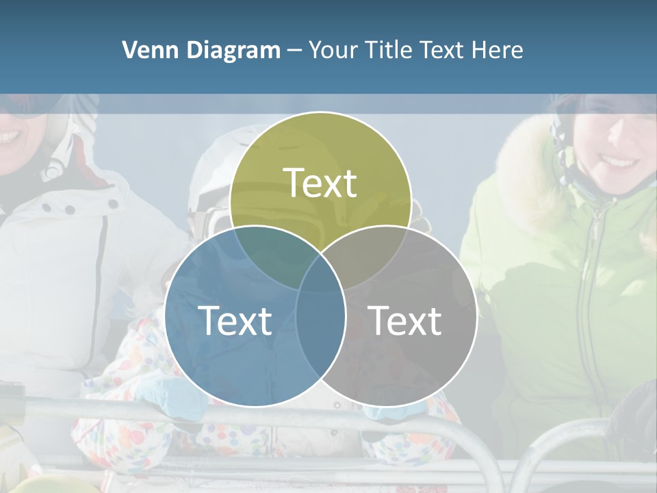 Family At The Ski Resort PowerPoint Template