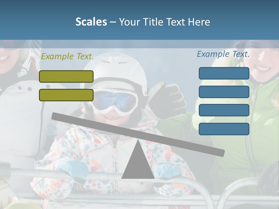 Family At The Ski Resort PowerPoint Template