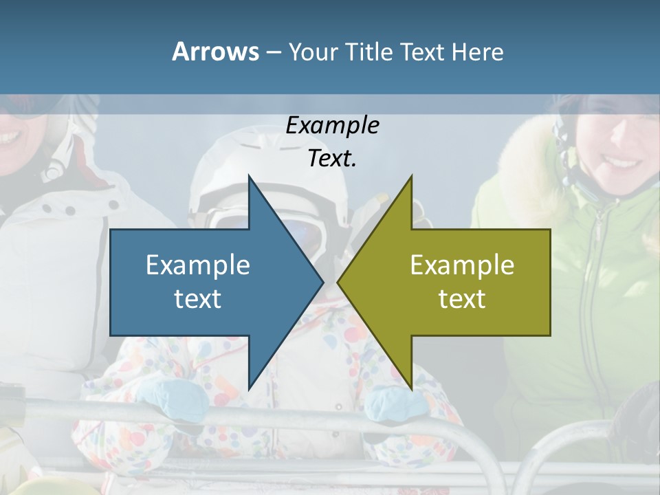 Family At The Ski Resort PowerPoint Template