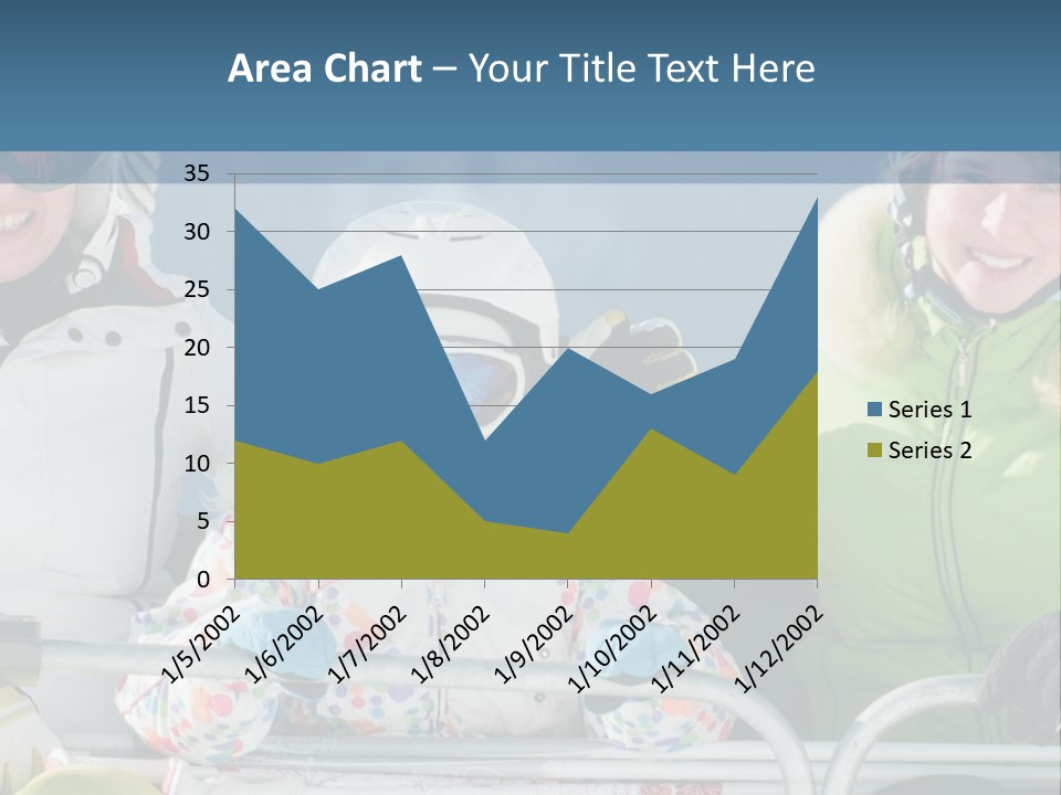 Family At The Ski Resort PowerPoint Template
