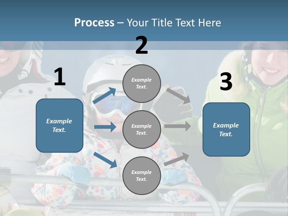 Family At The Ski Resort PowerPoint Template