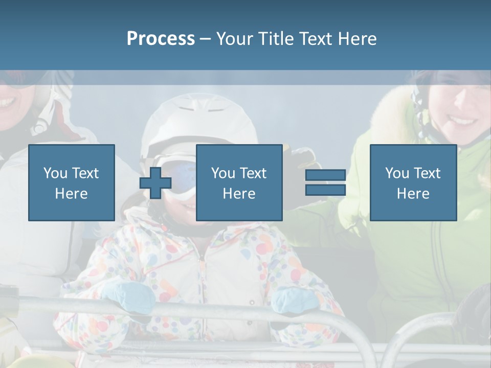 Family At The Ski Resort PowerPoint Template