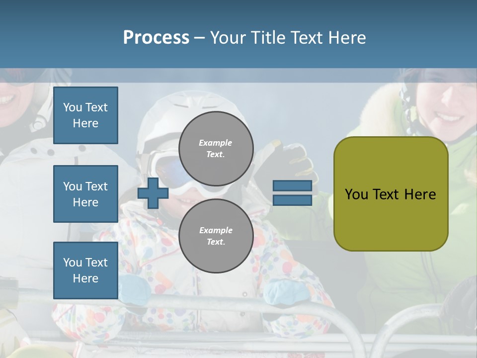 Family At The Ski Resort PowerPoint Template