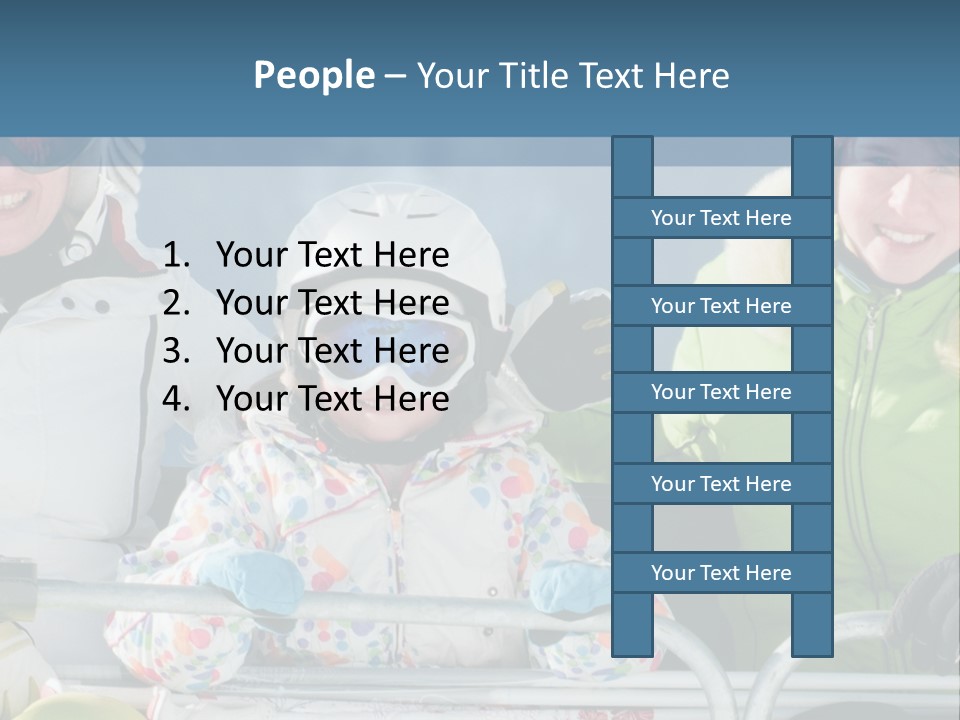Family At The Ski Resort PowerPoint Template