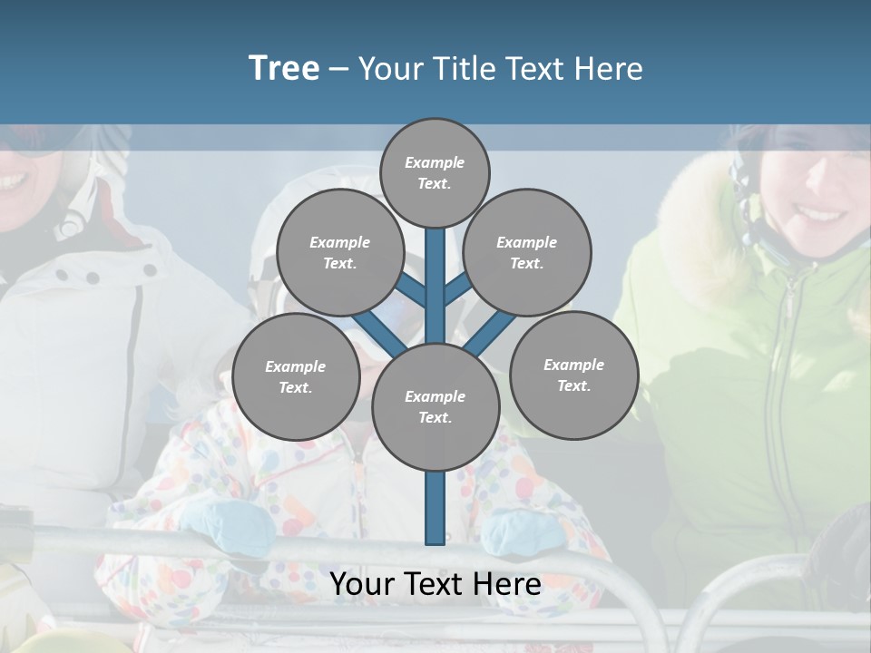 Family At The Ski Resort PowerPoint Template