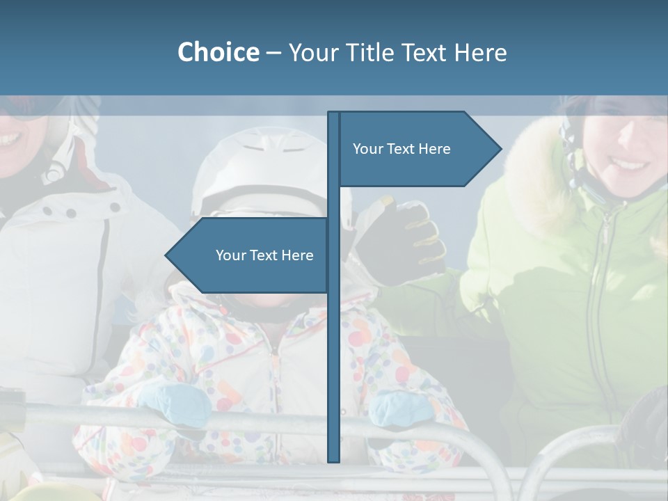 Family At The Ski Resort PowerPoint Template