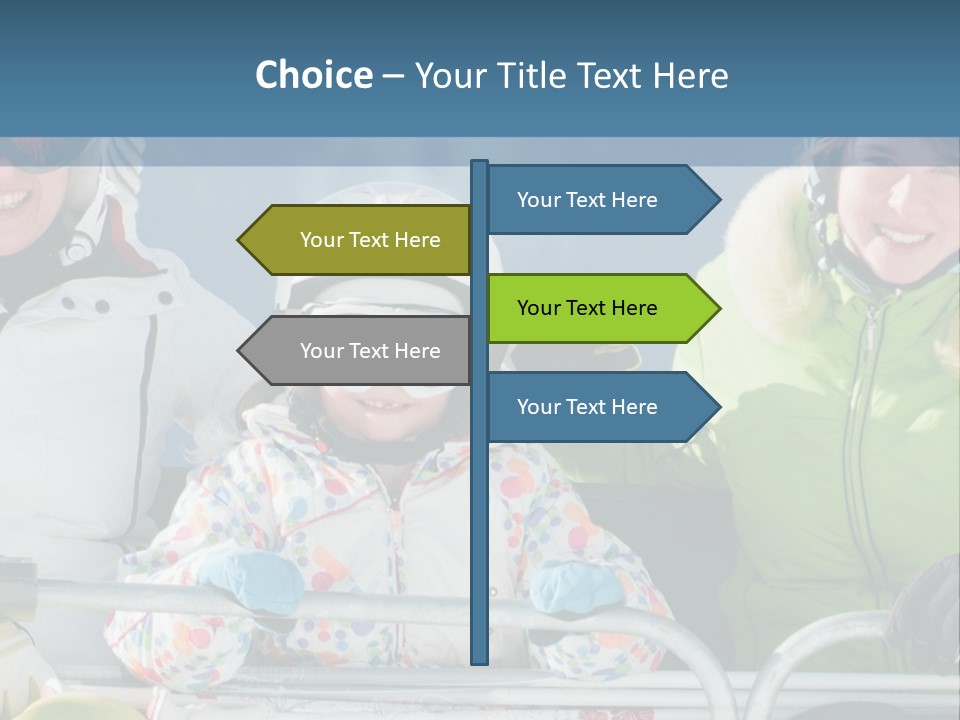 Family At The Ski Resort PowerPoint Template