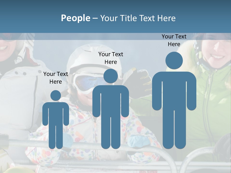 Family At The Ski Resort PowerPoint Template