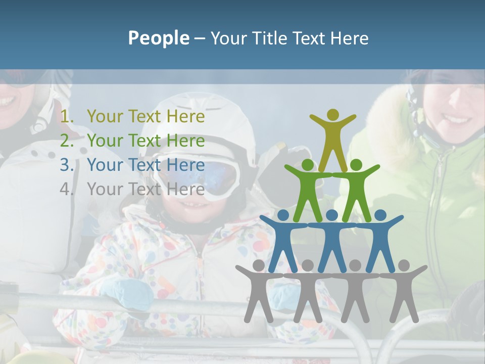 Family At The Ski Resort PowerPoint Template