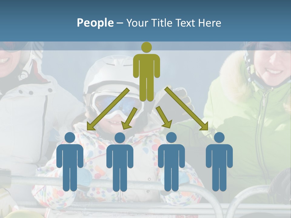 Family At The Ski Resort PowerPoint Template