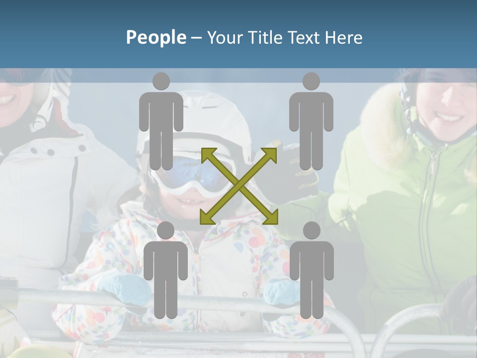 Family At The Ski Resort PowerPoint Template