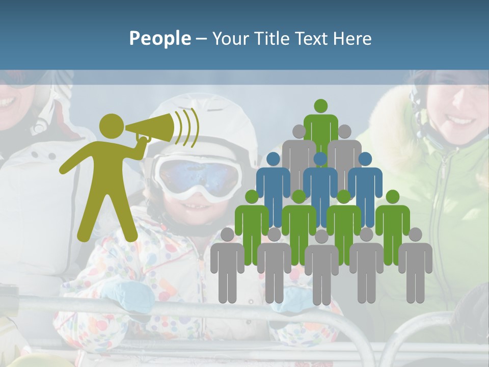 Family At The Ski Resort PowerPoint Template