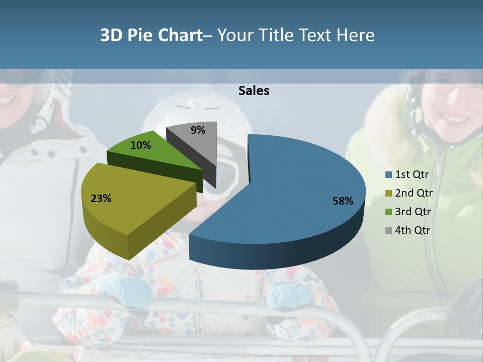 Family At The Ski Resort PowerPoint Template