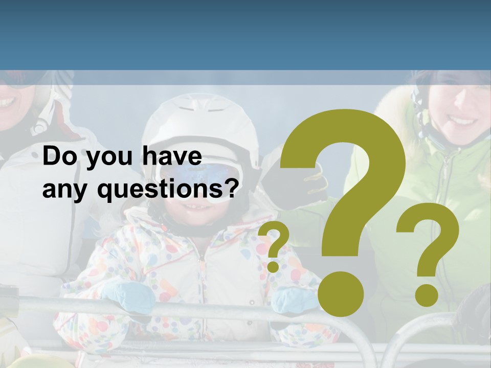 Family At The Ski Resort PowerPoint Template