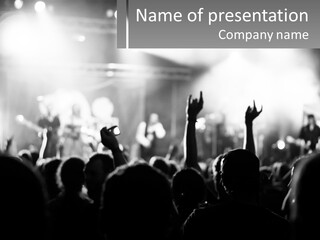 People Are Dancing At The Concert PowerPoint Template