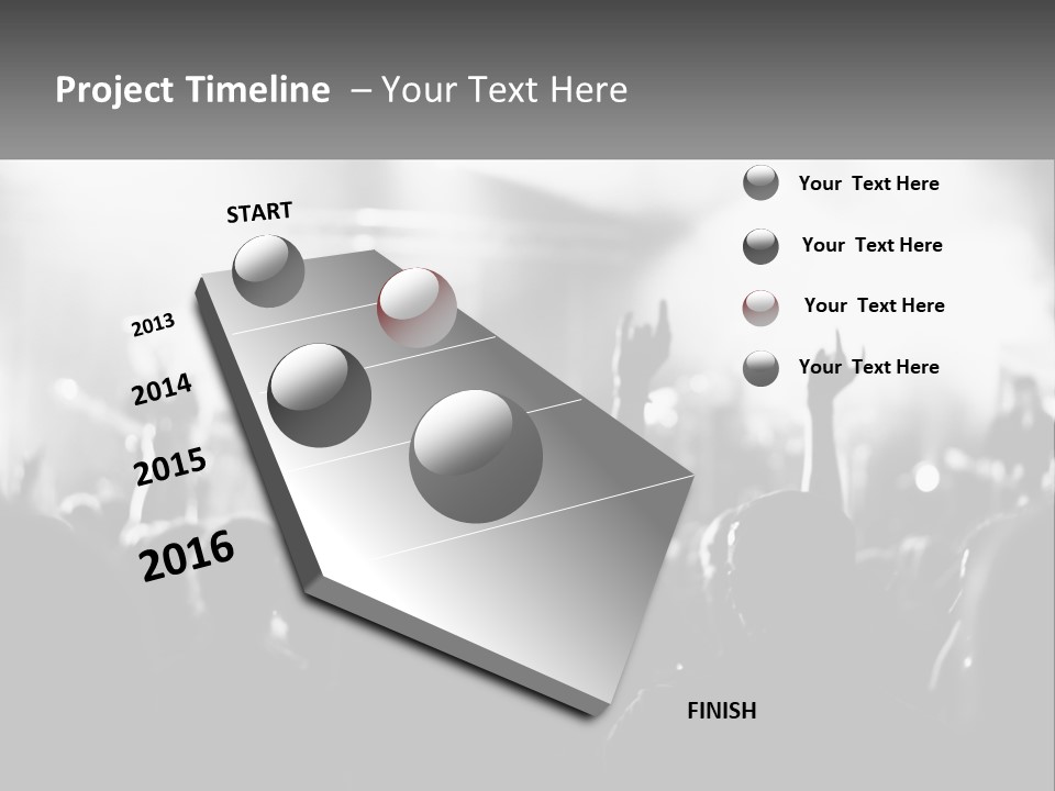 People Are Dancing At The Concert PowerPoint Template