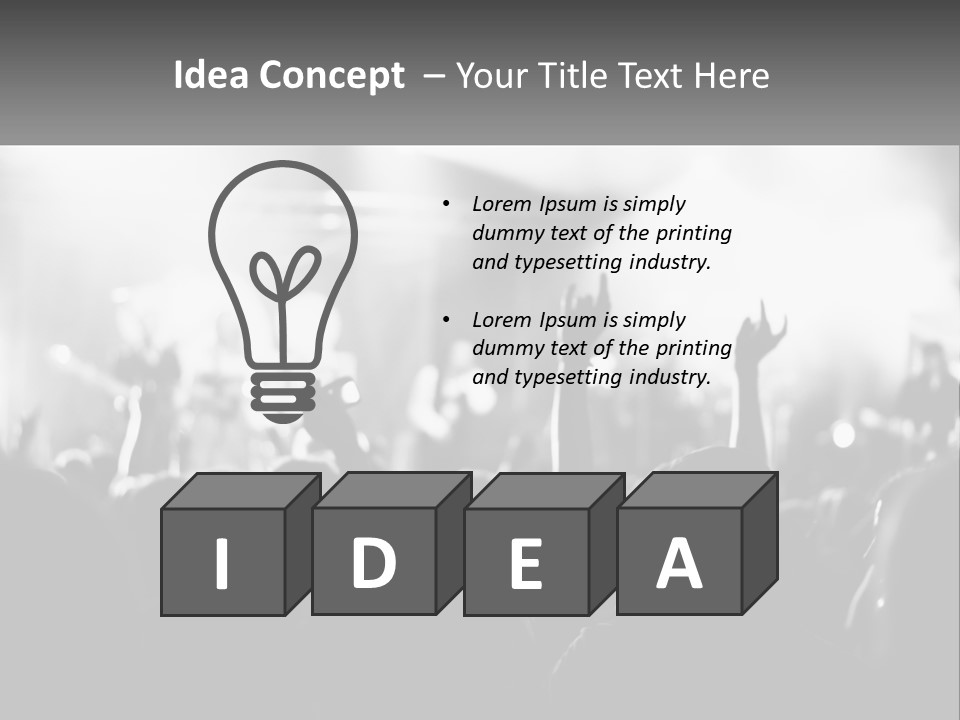 People Are Dancing At The Concert PowerPoint Template