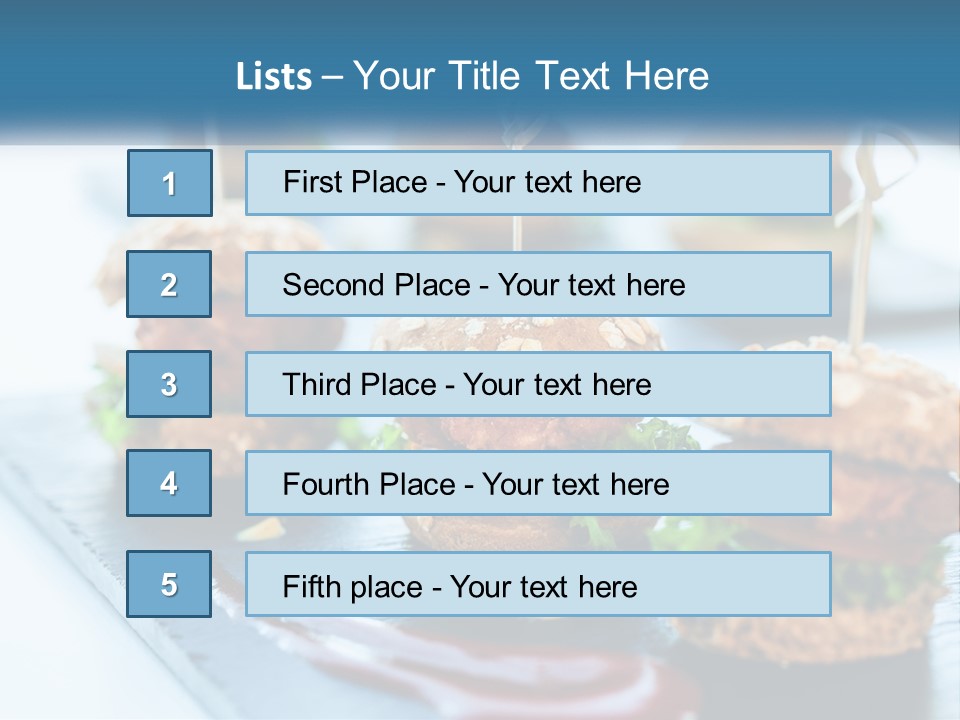 Mini Burgers PowerPoint Template