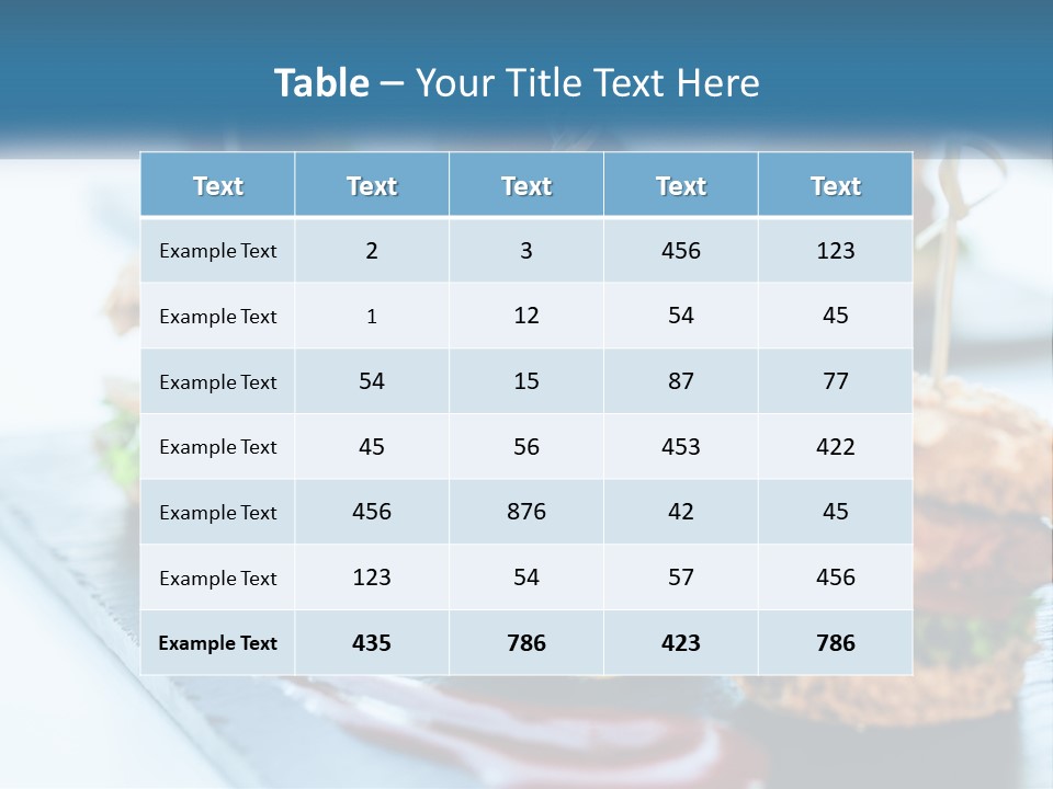 Mini Burgers PowerPoint Template